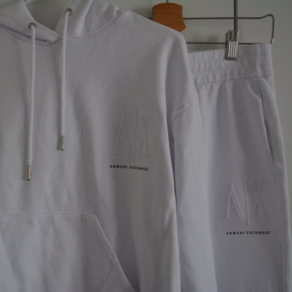 A/X Armani Exchange Jogger Tracksuit Set. Medium hoodie, Small sweatpants